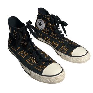 Converse X Jean-Michel Basquiat Unisex Chuck Taylor High Top Gold Crown M8/ W10